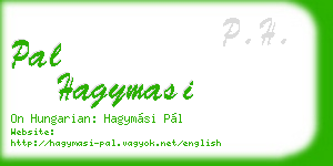 pal hagymasi business card