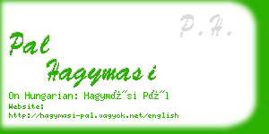 pal hagymasi business card